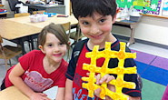 Photo of campers with pottery
